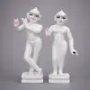 16 inch white marble Radha Krishna moorti for home temple